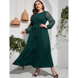 Dark Green Aline maxi dress  👗